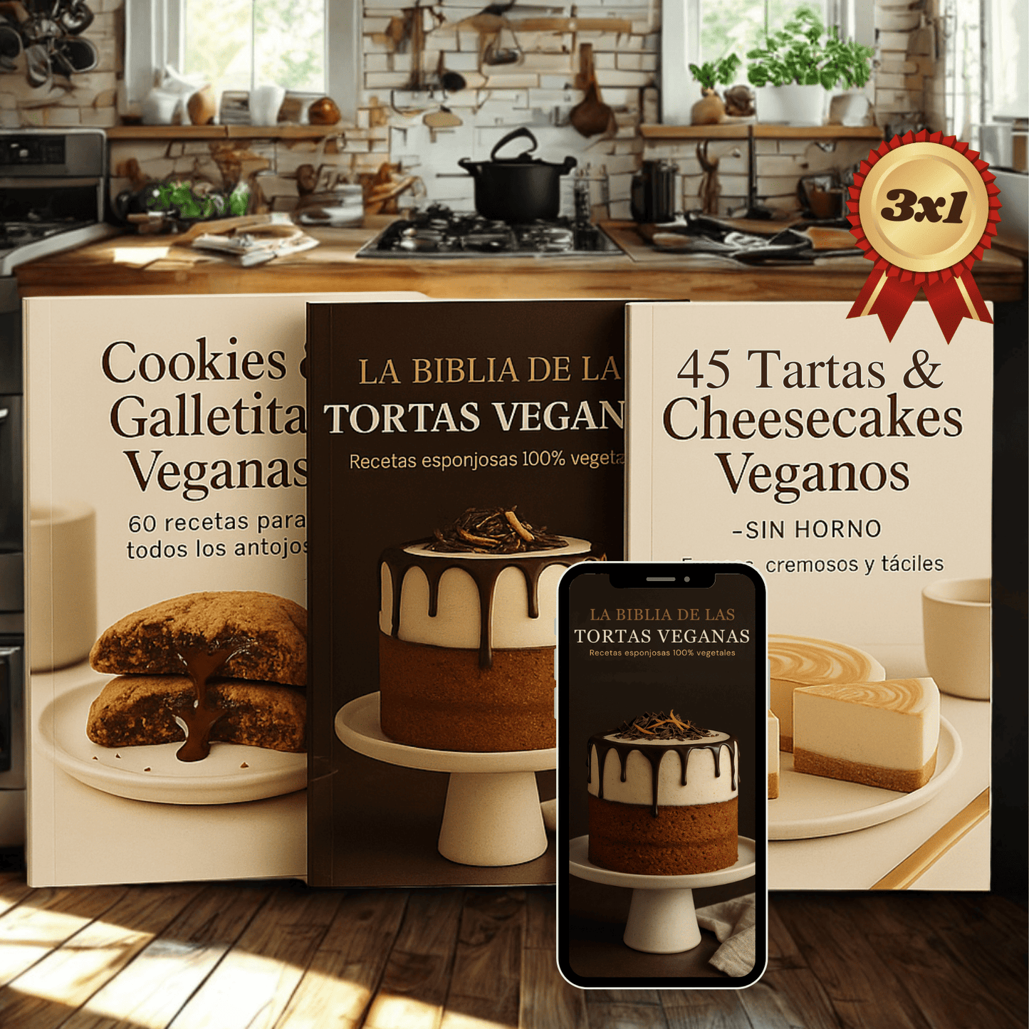 🍰 Combo Dulces Veganos 3x1 + 4 BONUS