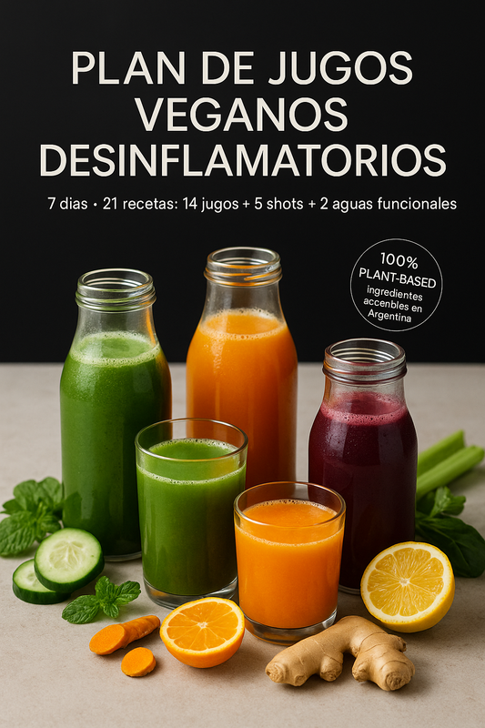 Plan de Jugos Veganos Desinflamatorios 🍹✨