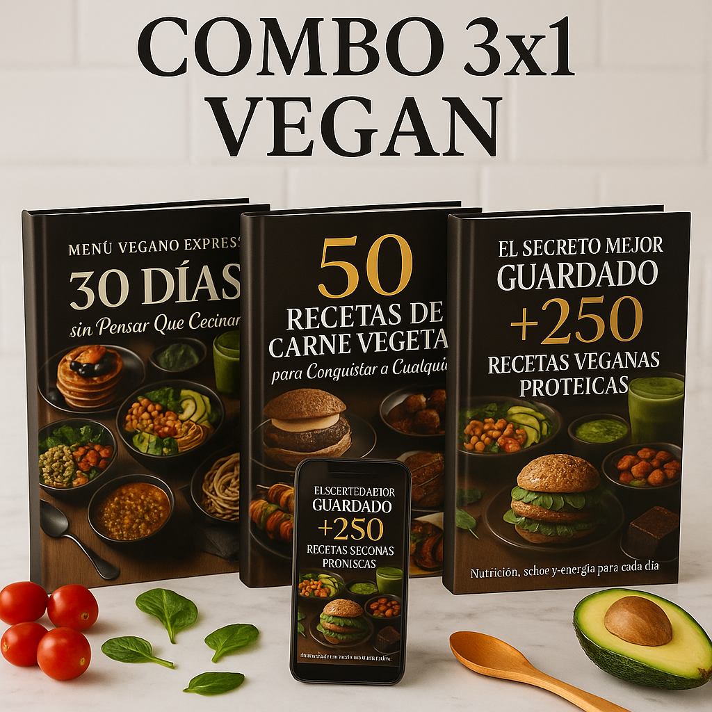 📦 Combo Vegano Gourmet 3X1 + 4 Bonus