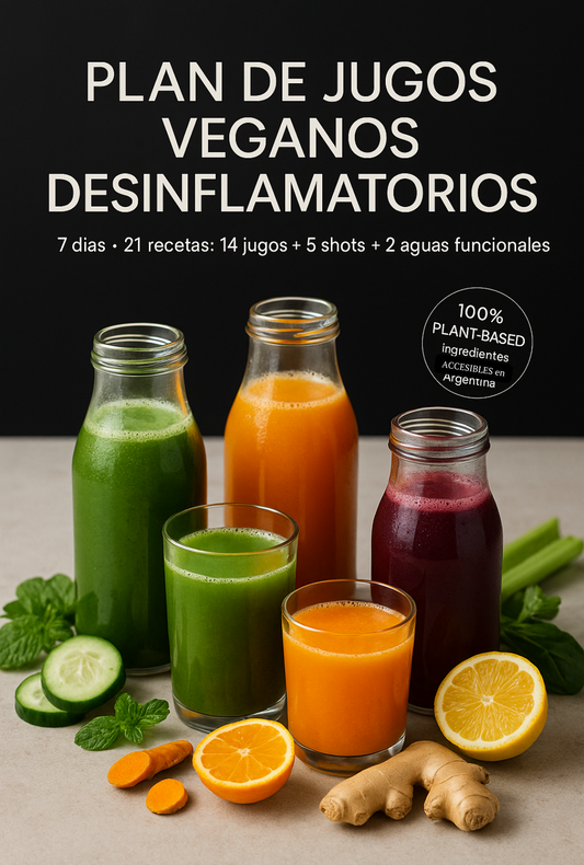 Plan de Jugos Veganos Desinflamatorios 🍹✨
