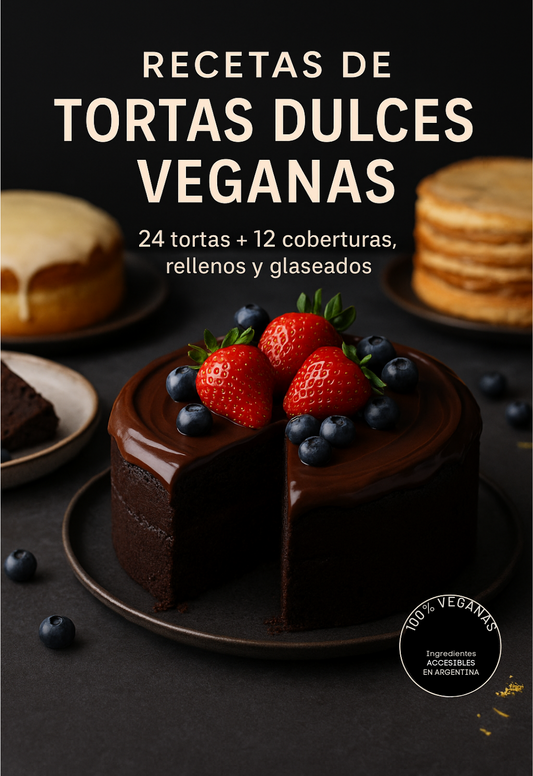 🌱🍰 Recetario de Tortas 100% Veganas – Dulces, húmedas y fáciles